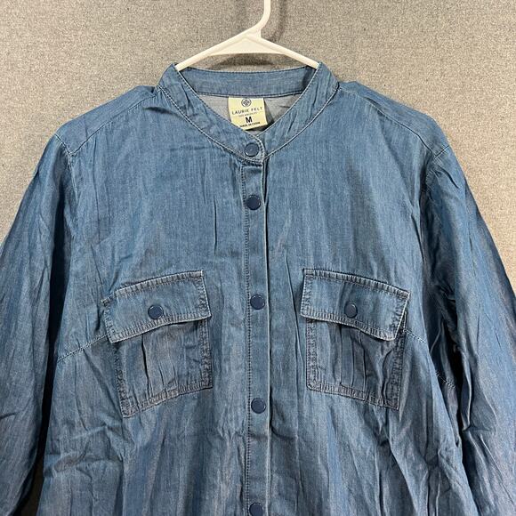 Laurie Felt Women Dress Size Medium Blue Denim Duster Dress - Picture 7 of 15